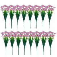 16 Pcs Bundles Artificial Flowers Outdoor UV Resistant Plant No Fade Fake Flowers for Garden Porch Window Box