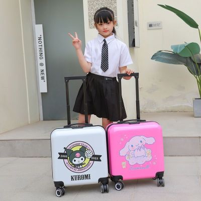 20 Inch Sanrioed Travel Suitcase Luggage Boarding Box With Wheels Kuromi Cinnamoroll Cartoon Student Rolling Trolley Case Gift