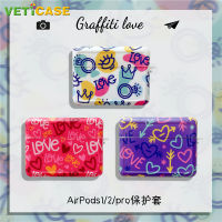 Graffiti มงกุฎหัวใจความรักเคสหูฟังสำหรับ Apple AirPods Pro AirPods 1 2 3ซิลิโคนนุ่มหูฟัง Air Pods ปลอกกระเป๋าป้องกัน AirPod อุปกรณ์เสริมสีขาวสีแดงสีม่วง