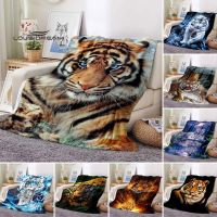 Tiger Blanket 3D printing Flannel Children and adults Throw blanket Beast Fluffy blankets for beds Sofa Air Conditioner Sheet