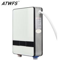 ATWFS เครื่องทำน้ำอุ่นในทันทีเทอร์โมฮีตเตอร์แบบเหนี่ยวนำ6500W,ฝักบัวอาบน้ำร้อนทันทีไฟฟ้าไม่ใช้ถังพักเครื่องทำน้ำอุ่น Shionize