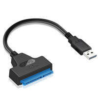 USB To SATA 2.5 Inch Hard Disk Drive SSD 22 Pin Adapter Connector Lead Cable