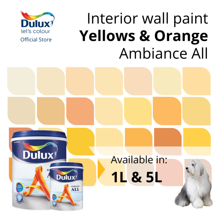Dulux Interior Wall Paint Yellows & Orange (AntiBacterial / Superior