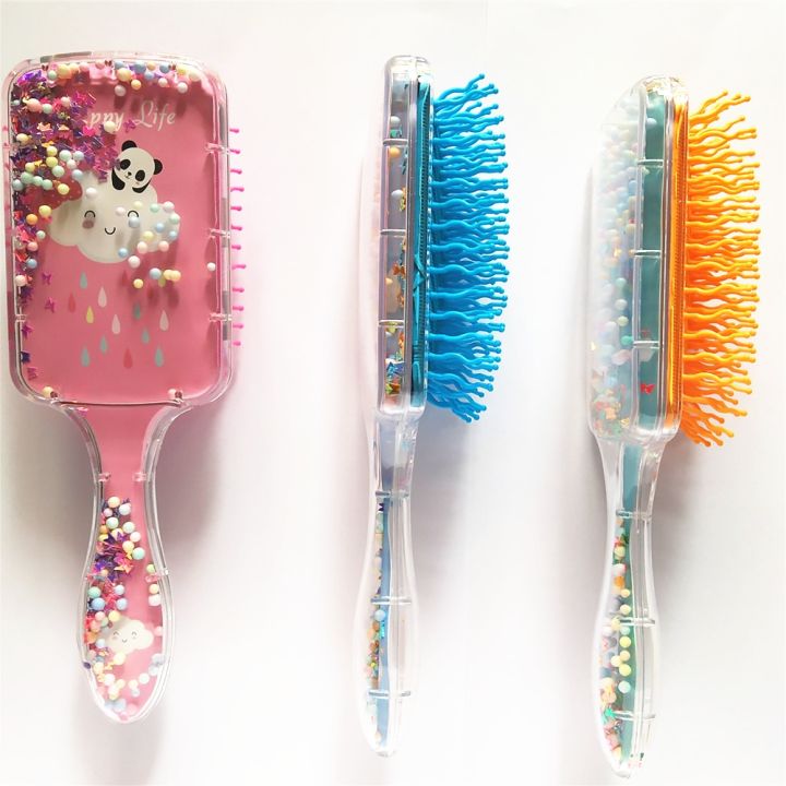 Kids Comb, Anti-Static Massage Combs Hair Accessories Cartoon Princess Hair  Plastic Hot Brush For Baby Girls Children 
