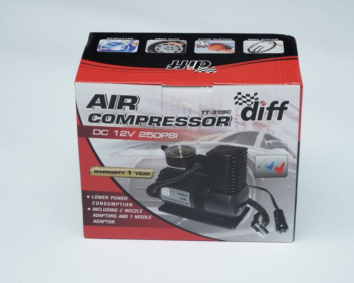 เครื่องเติมลมไฟฟ้า-เครื่องสูบลมไฟฟ้า-ติดรถยนต์-diff-air-compressor