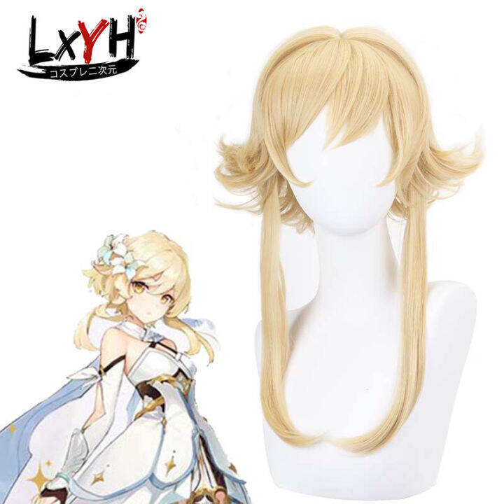 2019-lxyh-coser-king-game-genshin-impact-lumine-wig-cosplay-costume-dress-props-เครื่องแต่งกายคอสเพลย์-การ์ตูนอะนิเมะ-ชุดแฟนซี2023