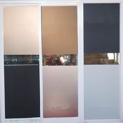 45x100cm Wide Static Window Film Removable Transparent Privacy Opaque Bathroom Toilet Sliding Door Decoration Brown Black