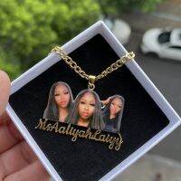 ✺  DUOYING Custom Baby Photo Necklace Thicker Chain Colorful Pendant Jewelry