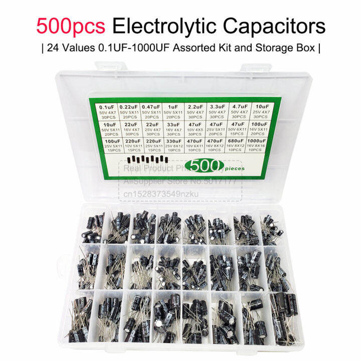 diy-electrolytic-capacitor-500ชิ้นล็อตกล่อง0-1uf-1000uf-24ค่าอลูมิเนียม-electrolytic-capacitors-assorted-kit-และเก็บ16-50v