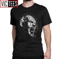 Mens Short Sleeve T-shirt Hellraiser Pinhead Horror Simple Style Round Neck Cotton Shirt