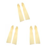 ❄▲✺ 1 Pair 70cm Industrial Anti Acid Alkali Rubber Gloves Yellow