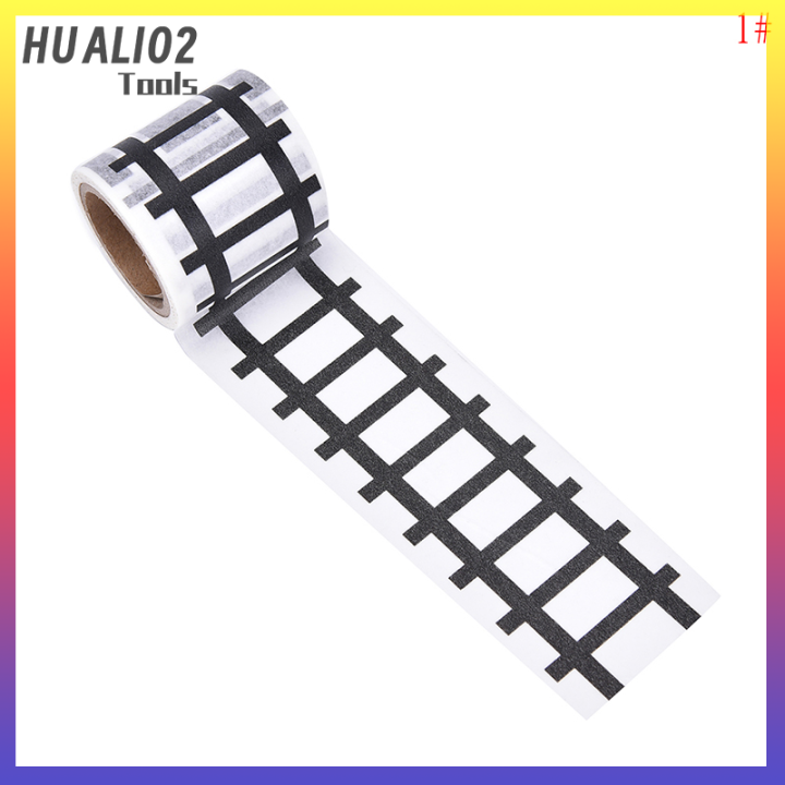 huali02สร้างสรรค์รถไฟถนนการจราจรเทปญี่ปุ่น-diy-เทปกาววาชิ5m