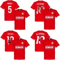 New Denmark World Cup fans jersey sweater Maehle Elkjaer Eriksen Laudrup sports T-shirt casual short sleeved large A