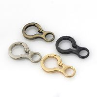 ∋▬ 1pcs Metal New Style Ring Snap Hook Spring Gate Trigger Clasps Clips for DIY Leather Craft Belt Strap Webbing Keychain Hooks