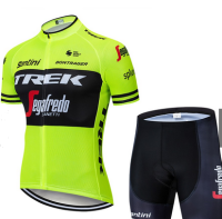 ชุดสั้นปั่นจักรยานลายทีม ยี่ห้อ: TREK สีเขียว-ดำ