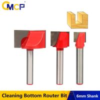 1ชิ้นสีแดง6มิลลิเมตรก้านทำความสะอาดด้านล่างเราเตอร์บิตสำหรับไม้คาร์ไบด์ End Mill 2ขลุ่ย Cnc ตัดกัดด้านล่างทำความสะอาดแกะสลักบิต