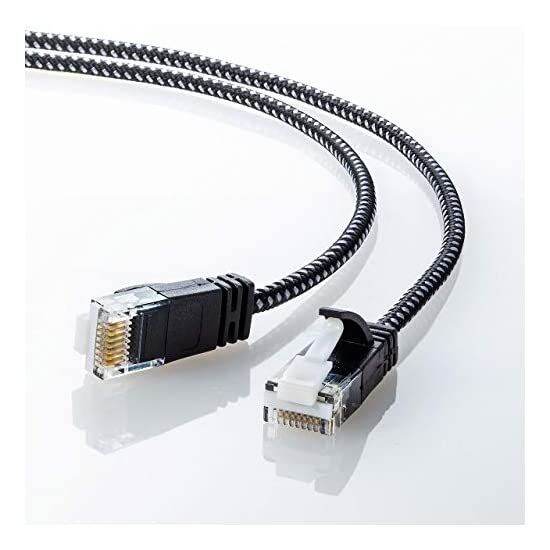 Sanwa Supply CAT6A Diameter Mesh LAN Cable (1M) 10 Gbps / 500 MHz RJ45