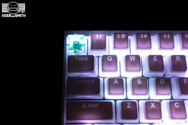 ปุ่มคีย์บอร์ดอาร์ติซานสายเขียว-green-leaf-artisan-keycap