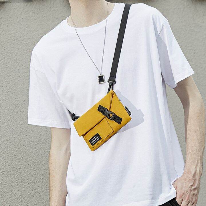 Trendy Summer Hot Men Mini Shoulder Bag Small Nylon Sports Bag Sling
