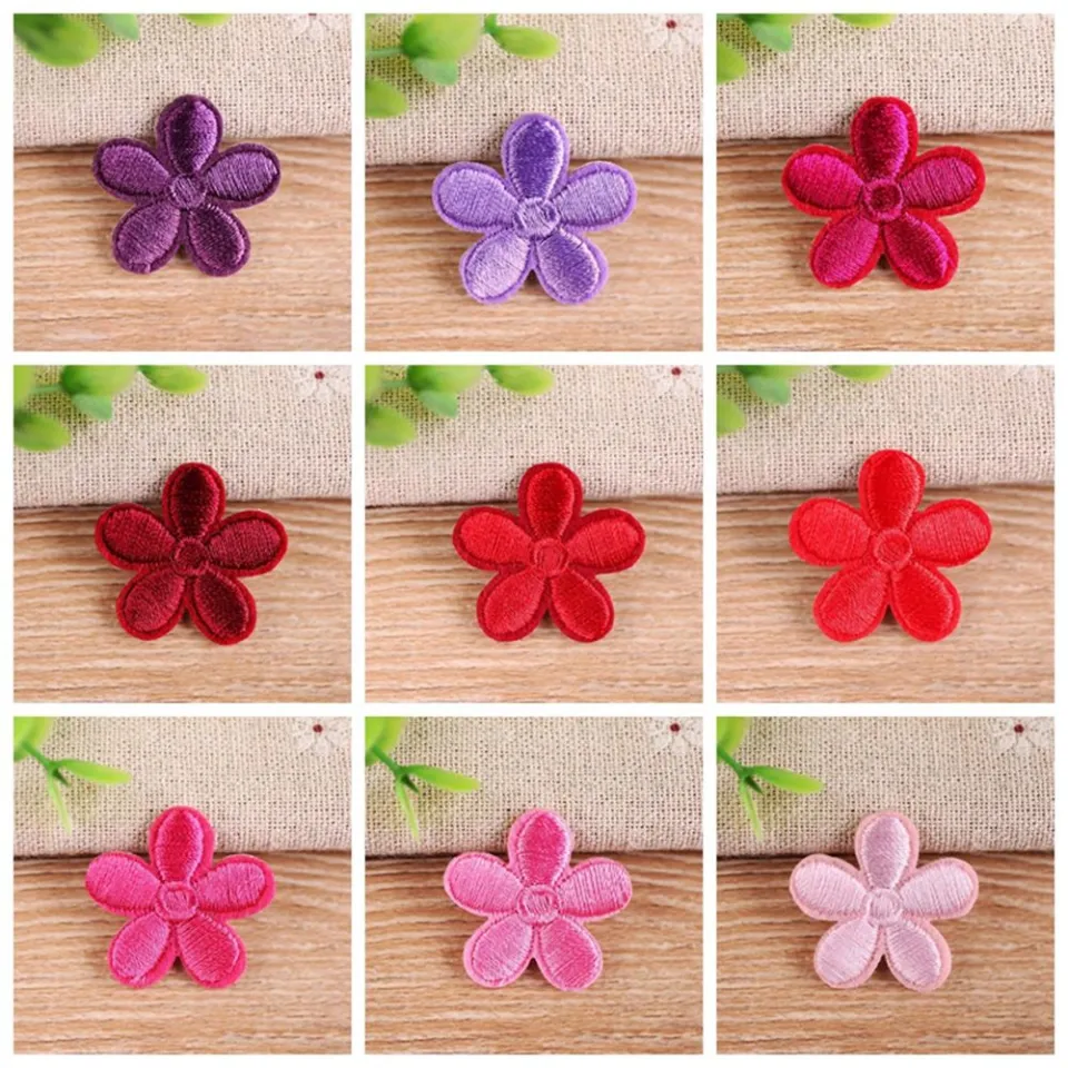 Cute Small Flower Patches Iron On Applique Bags Decals Dress