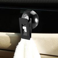 2pcs Car Interior Window Mount Black Suction Cap Clip Plastic Sucker Removable Holder For Sunshade Curtain Towel Ticket Windshield Wipers Washers