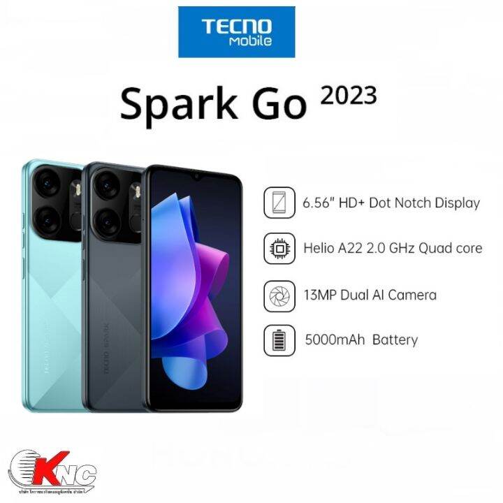 Tecno SPARK Go 2023 (3+3GB+64GB) หน้าจอ6.6" HD+กล้องดิจิตอล 13 + QVGA ...