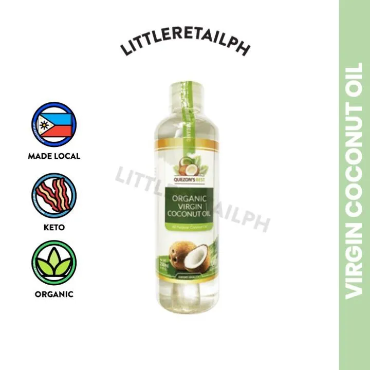 Quezon's Best Organic Virgin Coconut Oil 250mL for Keto and Low Carb