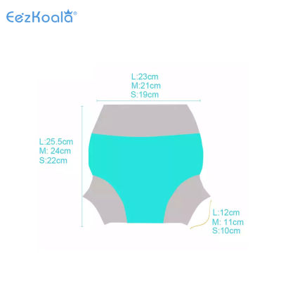 Eezkoala ว่ายน้ำเด็กเอวสูงผ้าอ้อมฝึกไม่เต็มเต็งกางเกงเด็กชุดว่ายน้ำชายหญิงพิมพ์ผ้าอ้อมผ้า Sandwic-zptcm3861