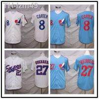 เสื้อเบสบอล Expo Team Montreal Expos 8 27 Mens Embroidered Fan Edition Elite