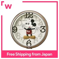 Seiko นาฬิกาติดผนัง Mickey Mouse Analog 6เพลง Melody Mickey &amp; Friends Disney Time Disney Time Tea Metallic FW576B SEIKO