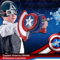 Marvel Hero Shield Strikeshot Launcher เจล Blaster คอสเพลย์ Splatter Ball ของเล่นเด็ก Gift