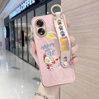 เคสใส่โทรศัพท์สำหรับ OPPO A18 A38 (มีสายรัดข้อมือ) ขอบสี่เหลี่ยมนิ่มลายการ์ตูน (อุลตร้าแมน) ชุบเคลือบเคสโทรศัพท์หรูหราชุบเคสโทรศัพท์นิ่ม