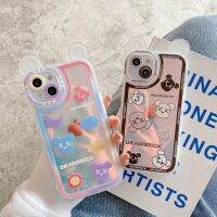 Nesae ปา✴♞☽เคส iPhone แบบแฟชั่นลายการ์ตูนสุดน่ารักและที่คลุมป้องกันกันกระแทกด้วยเลเซอร์สำหรับ iPhone 13/12/11 /Xs/x/ 8/7