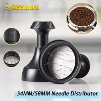 54mm/58mm Needle Distributor Food-Grad Stainless Steel Adjustable-Depth Manual Espresso Coffee Tamper Barista Accessories