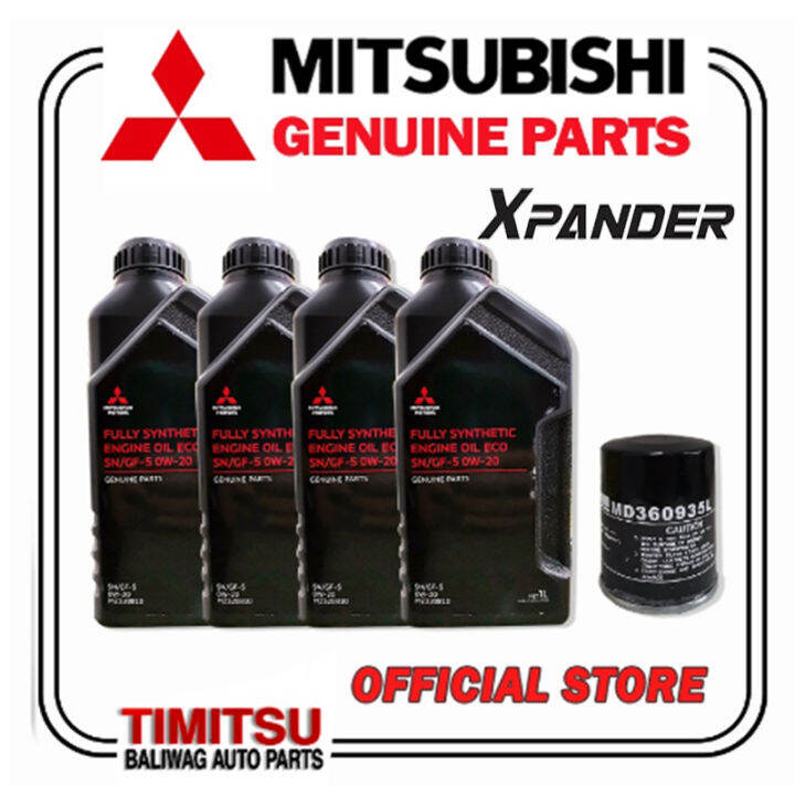 XPANDER GENUINE MITSUBISHI CHANGE OIL BUNDLE FULLY SYNTHETIC ECO 0W20