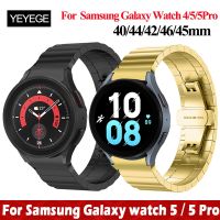 （Bar watchband）สายโลหะไม่มีช่องว่างสำหรับ Samsung Galaxy Watch 4สายรัดนาฬิกาข้อมือ46มม. 42มม. แบบคลาสสิกสำหรับ Samsung Galaxy 4 5 40มม. 44มม./5 Pro 45มม.