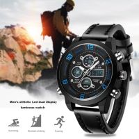 2023 Ship tomorrow 6.11 Multifunctional Men Dual-display Military Sport Waterproof Wristwatch