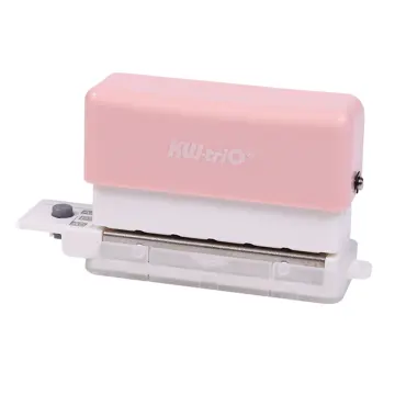 3 Hole Punch Pink, Portable Hole Puncher for 3 Ring Binder, 5 Sheets  Capacity, R