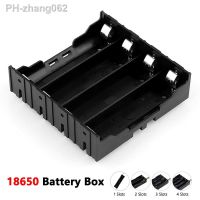 ABS 18650 Battery Cases 18650 Power Bank Cases Hard Pin 1-4 Slots 18650 DIY Batteries holder Battery storage box With Leads With