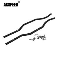 AXSPEED 2ชิ้นโครงตัวถังคานเหล็กสเตนเลสสีดำสำหรับ SCX10แกน II 90046 90047 1/10ตีนตะขาบ RC ชิ้นส่วนรถยนต์