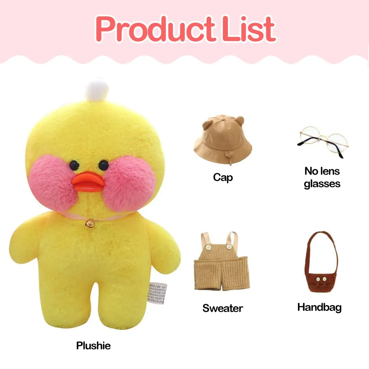 30Cm Plush Pato Lalafanfan Duck Soft Toy Kawaii Stuffed Paper Duck ...