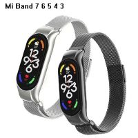 Milanese Loop Strap For Xiaomi Mi Band 7 6 5 4 stainless steel watch belt Correa Miband4 Bracelet on mi band 4 6 5 3 7 8 Bands Straps