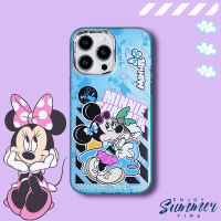 เคสโทรศัพท์ซิลิโคนเรืองแสงสำหรับ IPhone 11 12 13 14 Pro Max เคสฝาหลังการ์ตูนน่ารักมินนี่เคสโทรศัพท์สำหรับเคสผู้หญิง