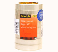 3M Scotch #500 เทปใส เทป แกน 3 นิ้ว ขนาด 18มม.x33ม. แพ็ค 8 ม้วน