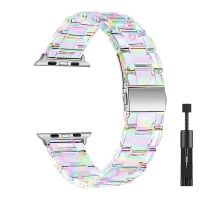 ┋✧ Transparent Laser Band for Apple Watch Ultra 8 7 41mm 45mm 49mm Rainbow Clear Strap for iWatch Se 6 40mm 44mm Strap 38mm 42mm