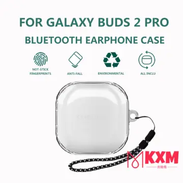 Diamond Clear Case For Samsung Galaxy Buds2 Pro Hard Cover with Keychain  For Buds Live Buds Pro Buds 2 Casing