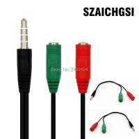 SZAICHGSI New Extension Audio Splitter Cable + Mic Earphone Headphones Jack 1 to 2 Y Stereo Splitter for iPhone 5 Samsung 100pcs Headphones Accessorie