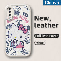 Dienya เคสปลอกสำหรับ Samsung A51 4G A53 5G,เคสโทรศัพท์หนังนิ่มลายแมว Hello Kitty ดีไซน์ใหม่คลุมทั้งหมดปกป้องกล้องเคสกันกระแทกขอบสี