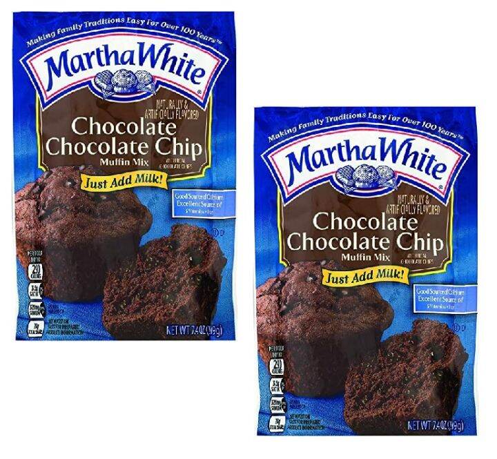 Martha White Chocolate Chocolate Chip Muffin Mix 198g Pack of 2