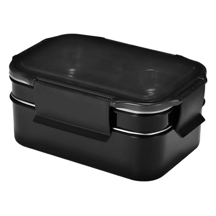 Stackable 304 Stainless Steel Bento Box, 2-tier Leak-proof Bento